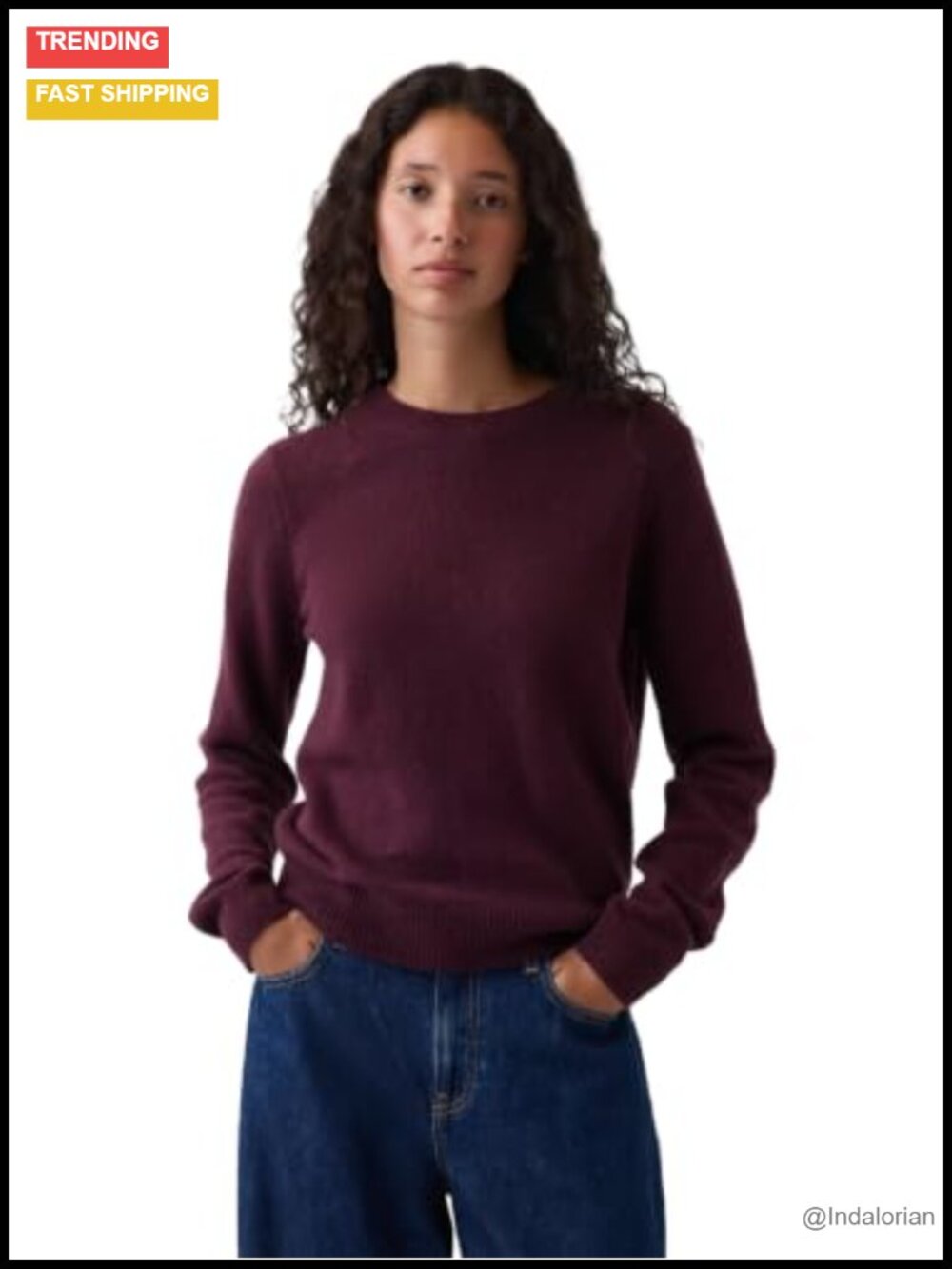 Cashsoft Crewneck Pullover Sweater Relaxed Fit Long Sleeve Knit